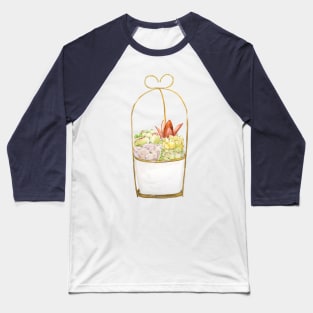 botanical succulent in a golden rack watercolor 2 Baseball T-Shirt